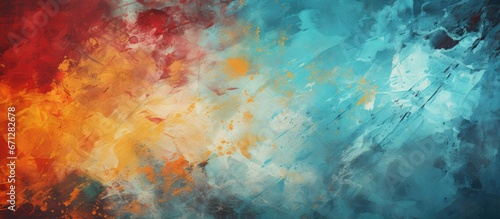 A grungy background with abstract scratch marks in vibrant colors