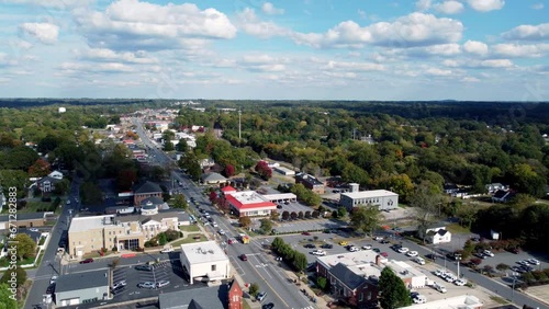 Aerial view of Main Street in Lincolnton, North Carolina