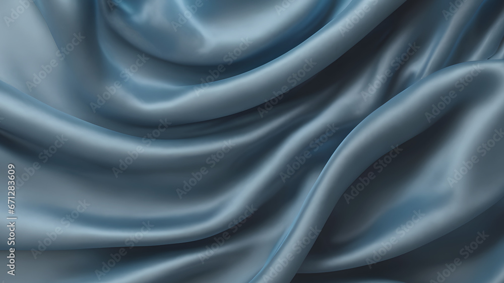 Fototapeta premium Abstract Background Light Blue Silk Fabric Texture, Luxury Cloth, Liquid Wave With a transparent background