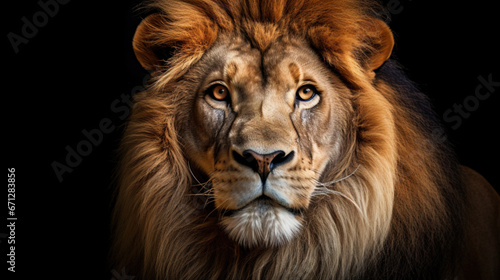 Lion king isolated on black © britaseifert