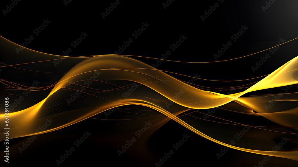 abstract background showing yellow wavy network lines on a black background abstract background showing yellow wavy network lines on a black background