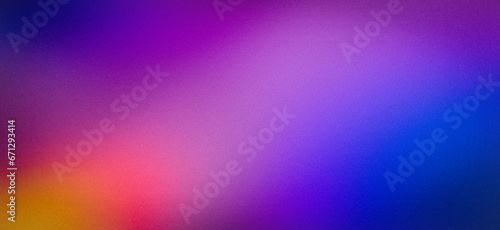 Blue orange neon purple lilac abstract background for desktop design. Blurred color gradient, ombre. Defocused, colorful, multicolored, mix, rainbow, bright, fun pattern. Rough, grainy banner