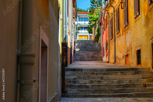 Old streets and stairs of the old town of Pula, Croatia © russieseo
