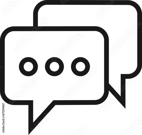 Clean and Minimalist Bubble Chat Line Icon © ART Forge