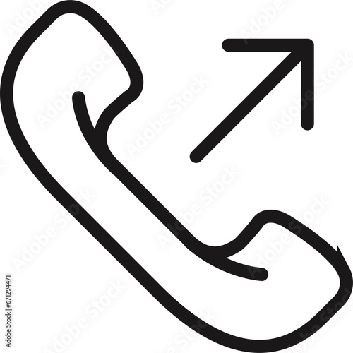 Phone Call Simple Line Icon for UI