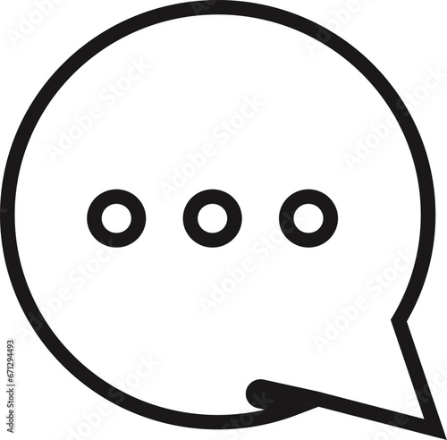 Clean and Minimalist Bubble Chat Line Icon