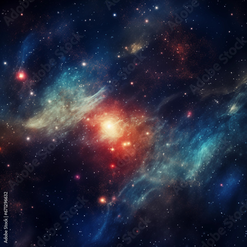 illustration of galaxy with stars and space dust in the universe