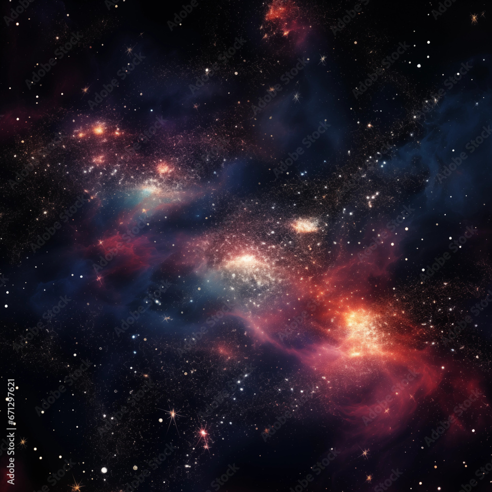 illustration of galaxy with stars and space dust in the universe