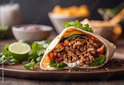 Authentic Shawarma Delights, sandwich, food photography, 