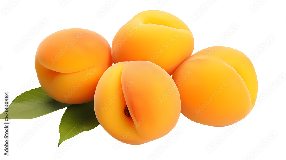 Apricots on transparent background Apricots on transparent background