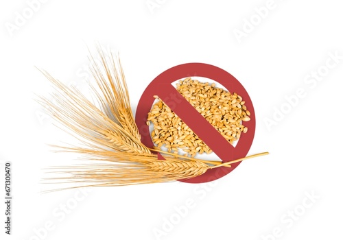 Φωτογραφία no wheat concept. Gluten Free. Banned Wheat