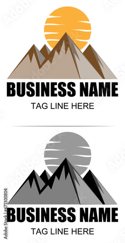 Mountain concept logo design