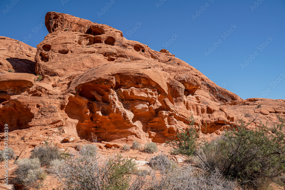 Fototapeta premium Valley of Fire State Park in Moapa Valley, Nevada.
