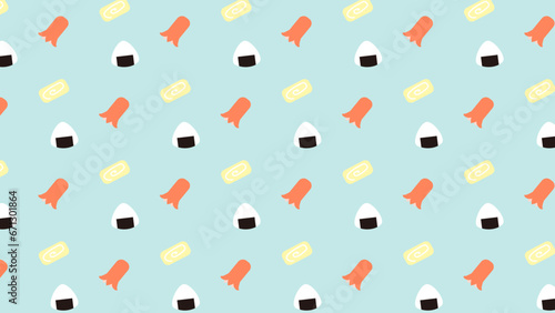 かわいいおべんとうパターン背景