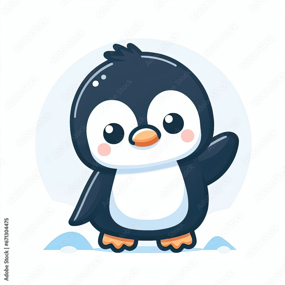 Illustration cute penguindesign character AI Generative Illustration cute penguindesign character AI Generative