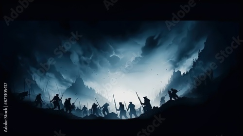 American Civil War Concept Military silhouettes fig
