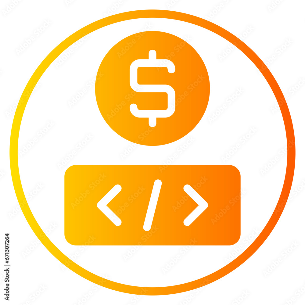 coding gradient icon coding gradient icon