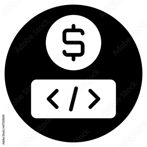 coding glyph icon