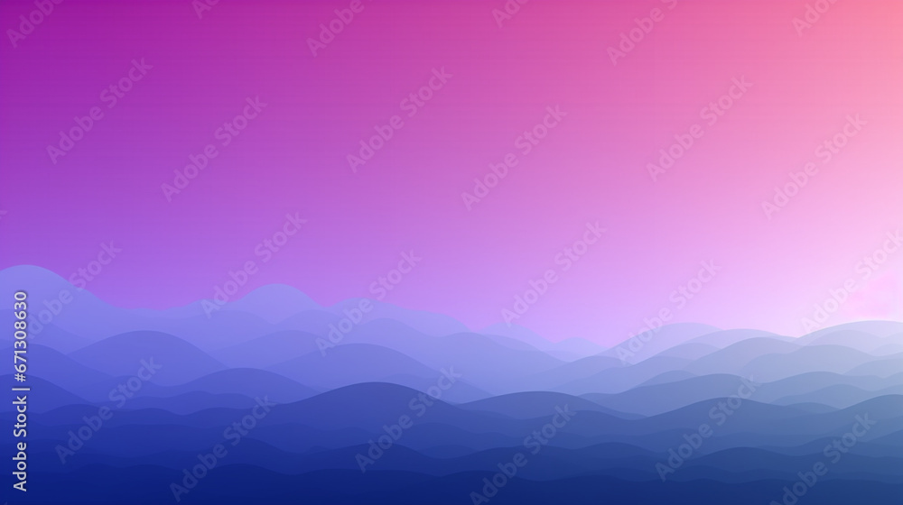 Fond graphique de couleur violet, ciel et montagne. Arrière-plan pour conception et création graphique, bannière.