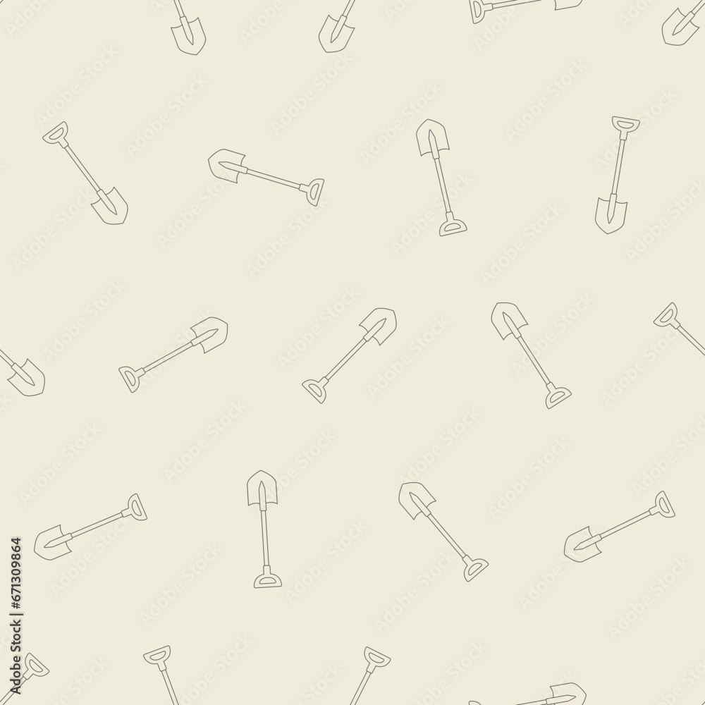 Shovel line art seamless pattern. Suitable for backgrounds, wallpapers, fabrics, textiles, wrapping papers, printed materials, and many more. Shovel line art seamless pattern. Suitable for backgrounds, wallpapers, fabrics, textiles, wrapping papers, printed materials, and many more.