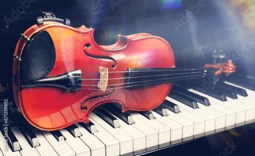 Violin musical instrument background for music concept