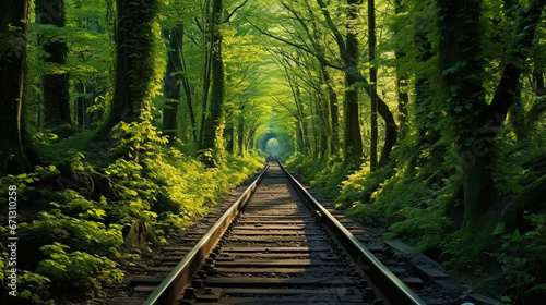 railway in the forest