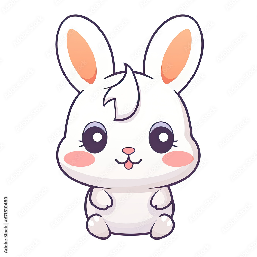 Illustration cute rabbit design character AI Generative Illustration cute rabbit design character AI Generative