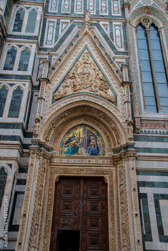 detail of the facade of the cathedral of st mary