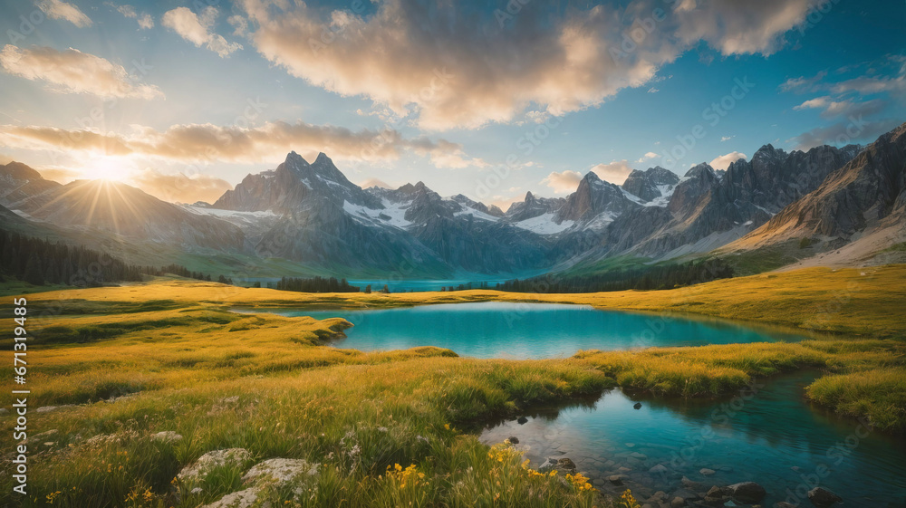 lake in the mountains