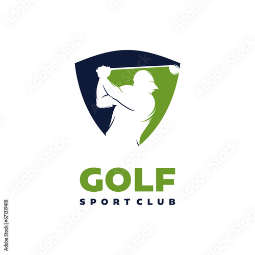 golf sport logo vector design template