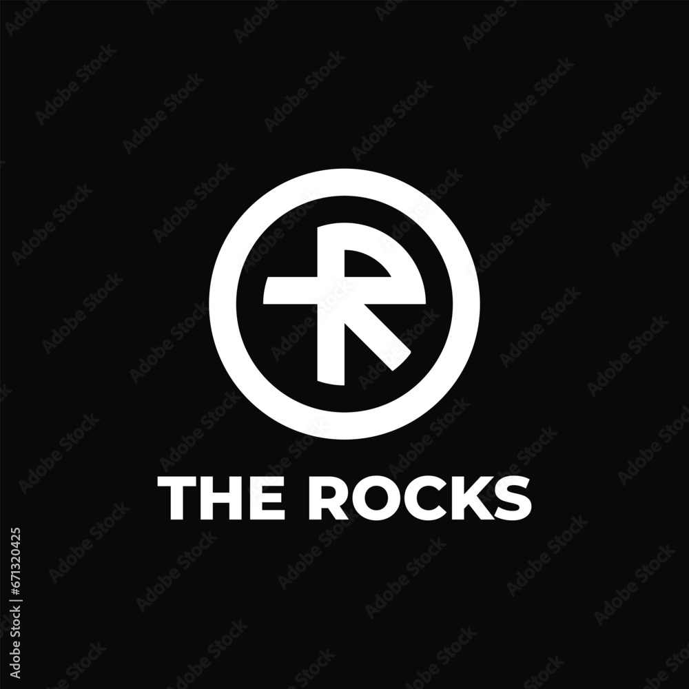Modern TR Letter The Rocks company Logo Design Modern TR Letter The Rocks company Logo Design