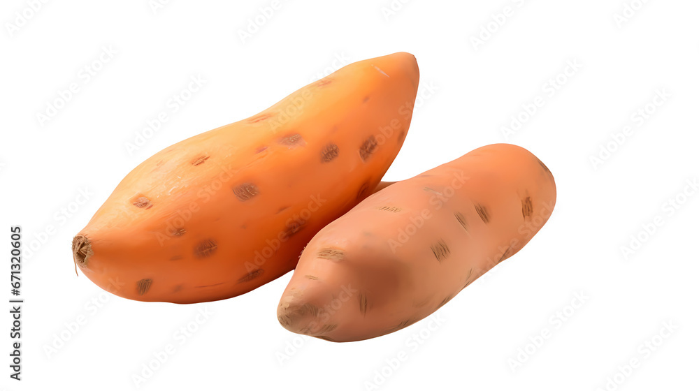 Sweet potatoes on transparent background Sweet potatoes on transparent background