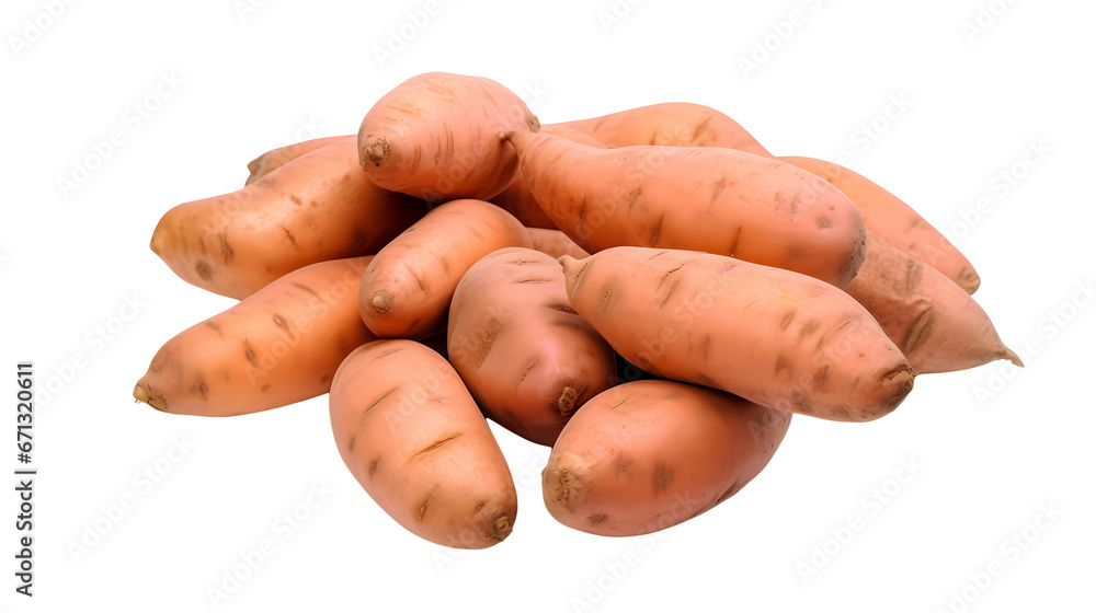Sweet potatoes on transparent background Sweet potatoes on transparent background