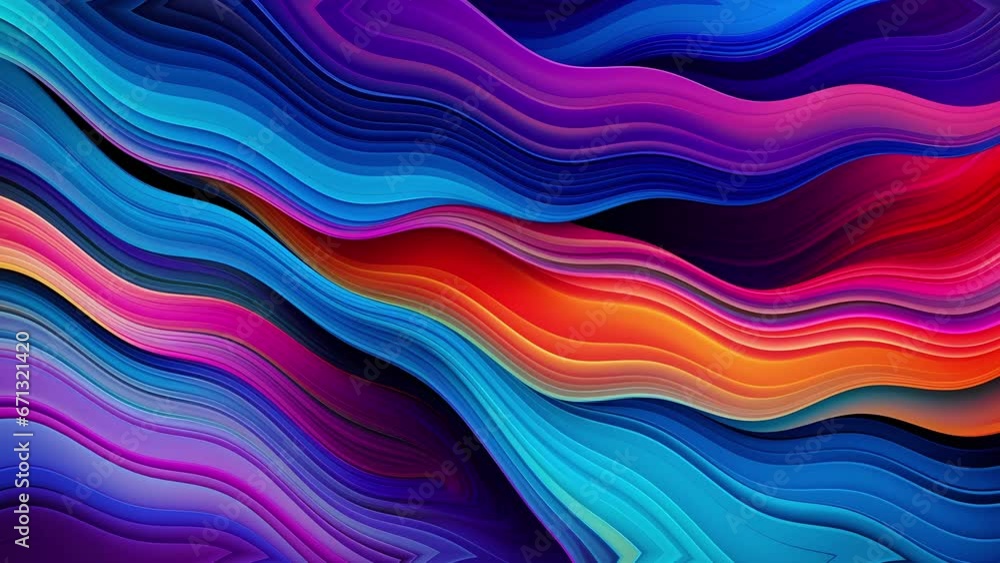 A multi color full abstract wavy background 3d render illustration a wave movement. A multi color full abstract wavy background 3d render illustration a wave movement.