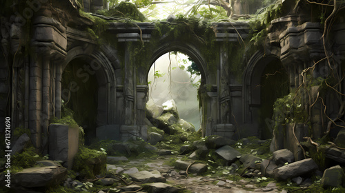 ancient ruins reclaimed by nature © Asep
