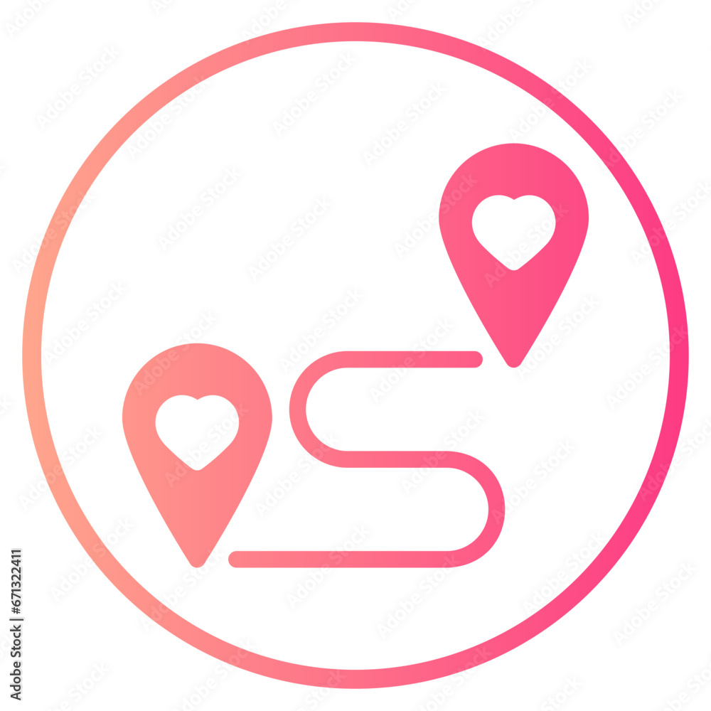 distance gradient icon