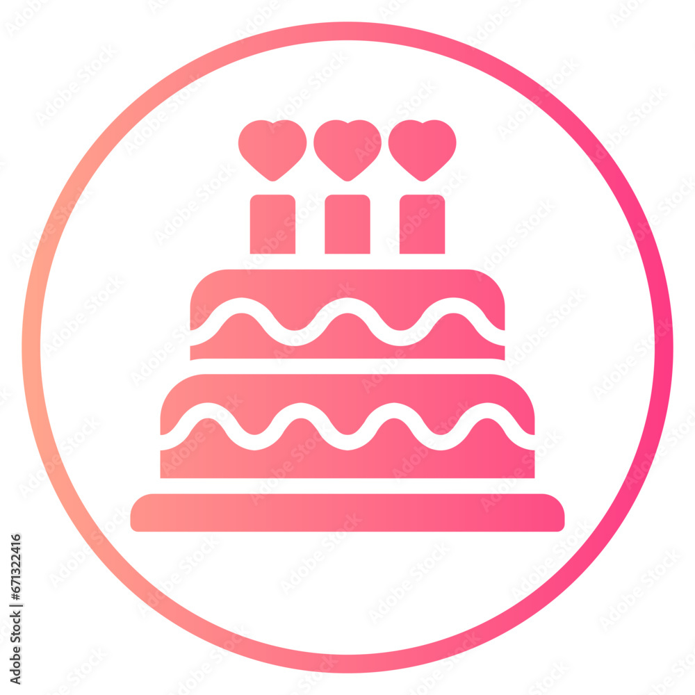 cake gradient icon cake gradient icon