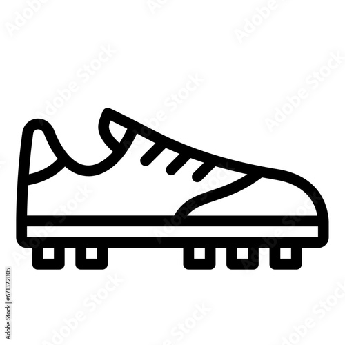Cleats black outline icon