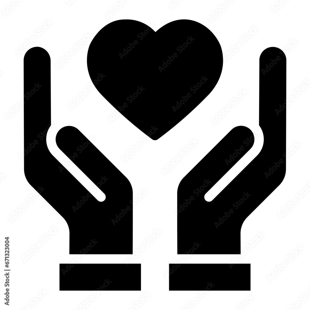 hands glyph icon hands glyph icon