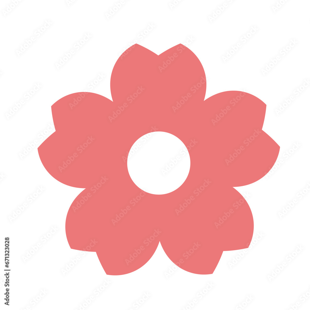 ピンクのお花のシンプルなアイコン2