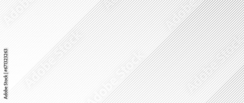 Abstract thin diagonal lines background. Slanted parallel grey stripes wallpaper. Vector light silver skew geometric template for banner, poster, presentation, brochure, print, flyer, card, cover