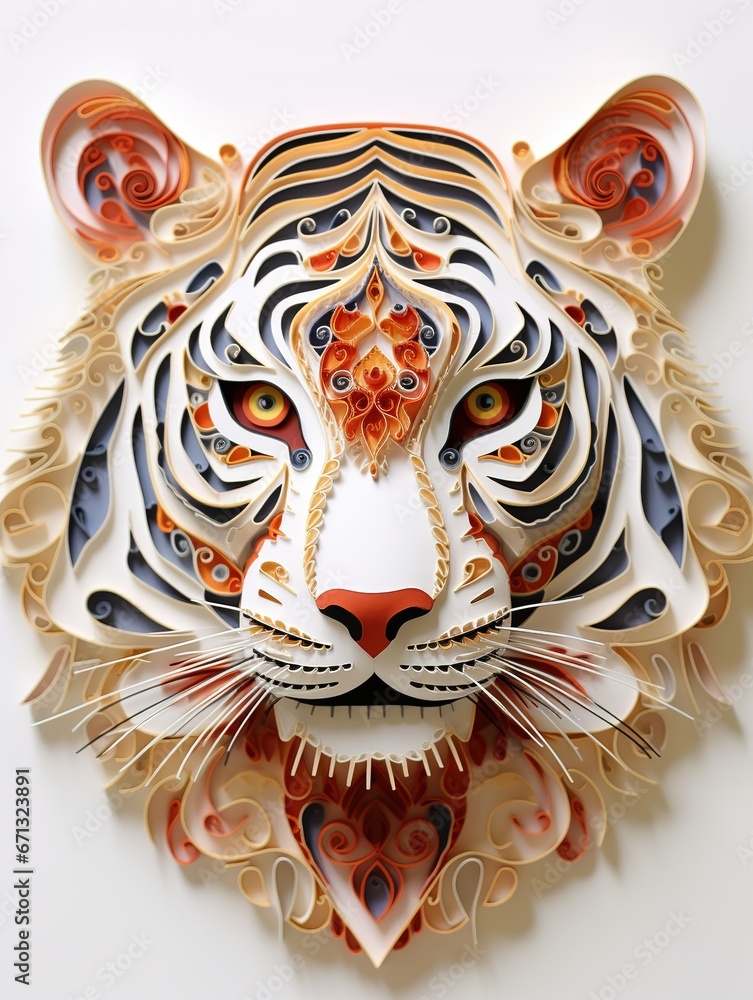Beautiful papercut quilling paper filigree zoo animals Beautiful papercut quilling paper filigree zoo animals