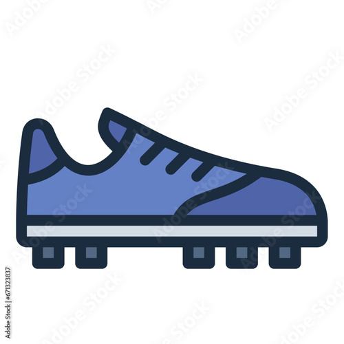 Cleats colorful filled line icon