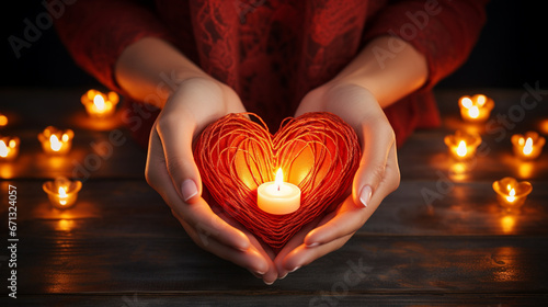candles in the hands of the heart