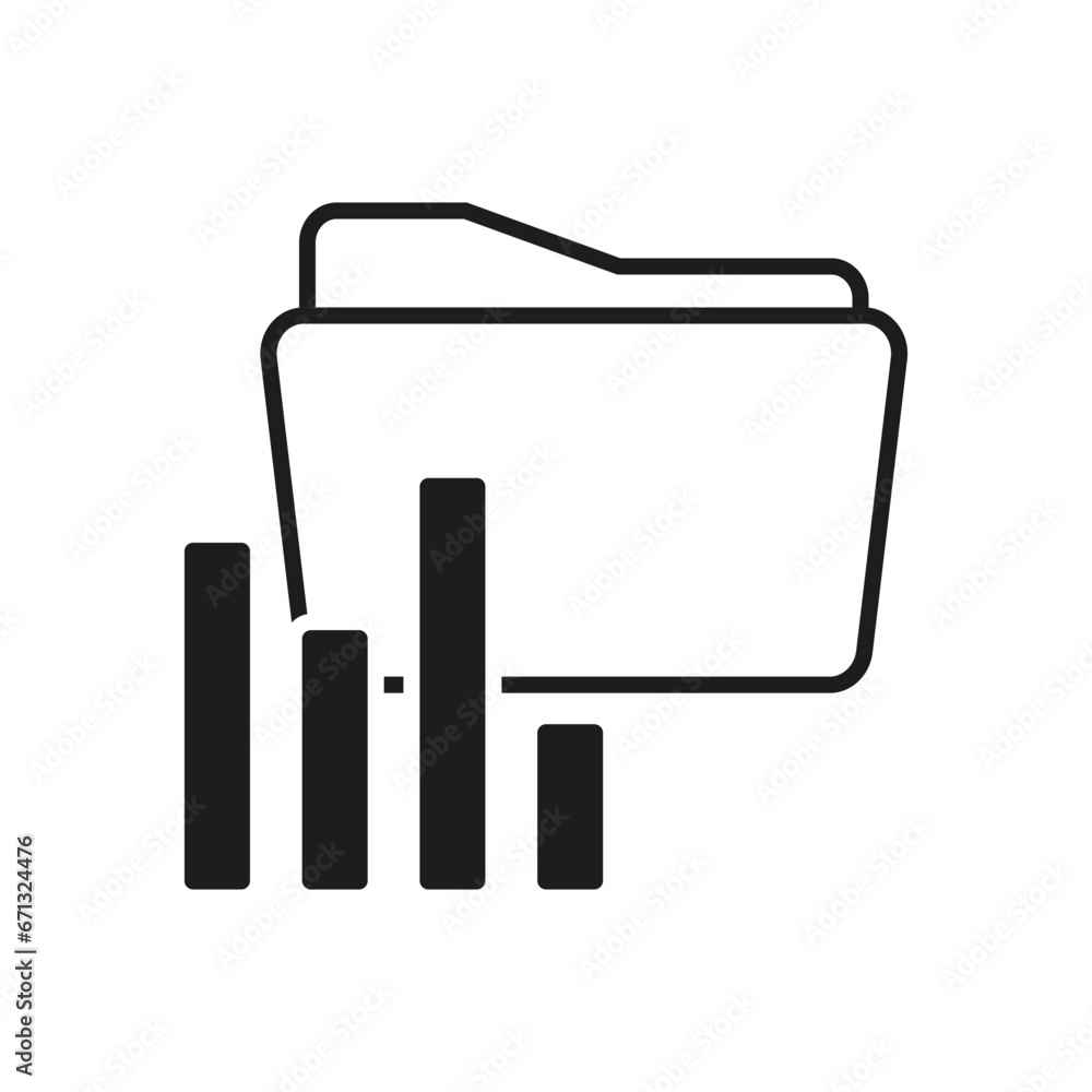 Charts folder icon. Vector illustration. EPS10. Charts folder icon. Vector illustration. EPS10.