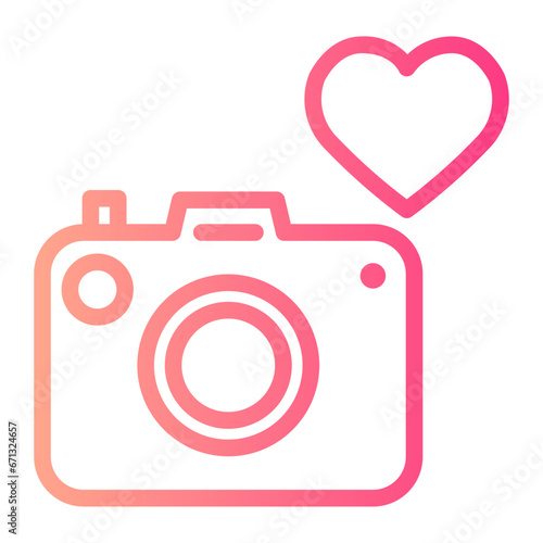 wedding photos gradient icon