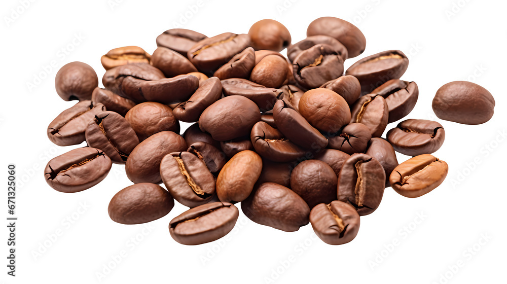 Coffee beans on transparent background Coffee beans on transparent background