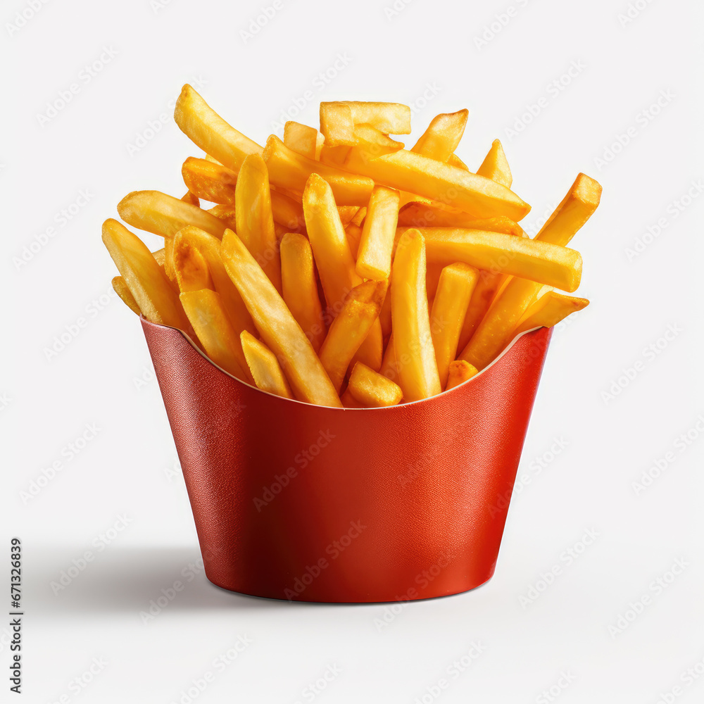 Advertising image, French Fries. Isolated on Transparent Background Advertising image, French Fries. Isolated on Transparent Background