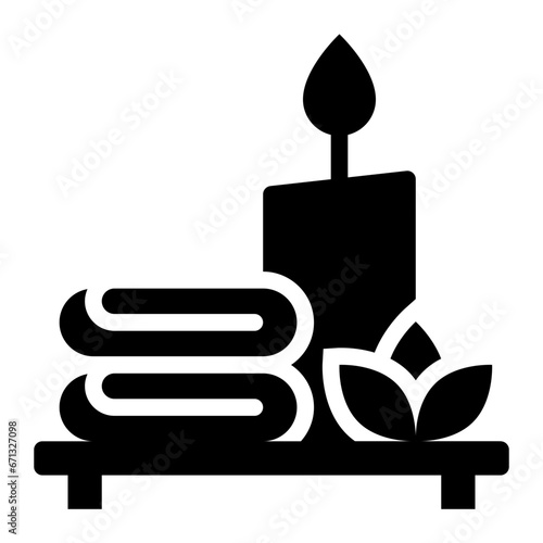 Spa glyph solid icon