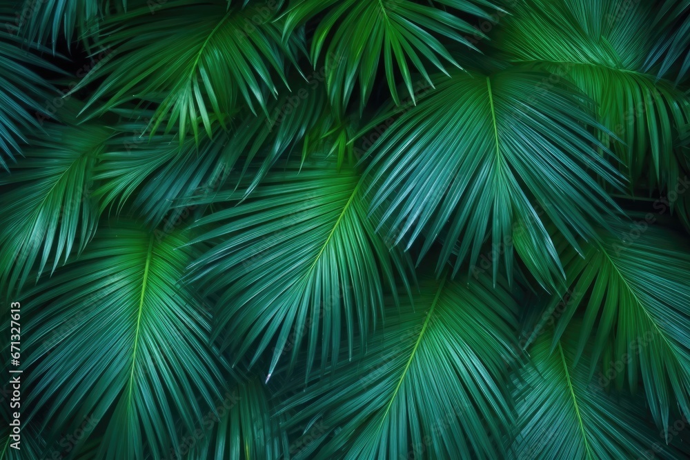 Tropical Paradise Decorative Palm Tree Texture Nature Background